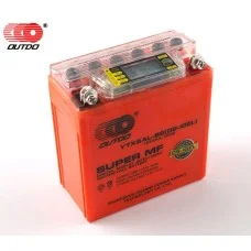 Акумулятор 12V 5А гелевий (високий) (119x60x128, помаранчевий, з індикатором заряду, вольтметром) OUTDO