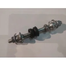 Вісь колеса переднього велосипедна (140мм, у зборі з чашками) FM