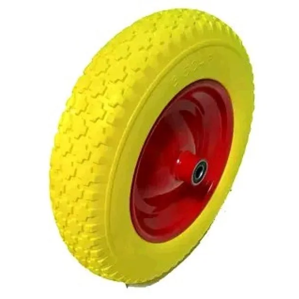 Шина 3,50 - 8 TL ELIT для осі D-12мм (безкамерна, силікон, жовта) Шина 3,50 - 8 TL ELIT для осі D-12мм (безкамерна, силікон, жовта)