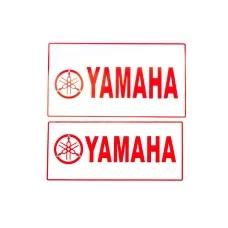 Наклейка декор YAMAHA (21x9.7см, белая) (#4299B)