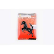 Наклейка шильдик HORSE (10x8см, пластик, хром) (#4256)