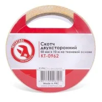 Скотч двосторонній 50 мм*10 м на тканинній основі INTERTOOL